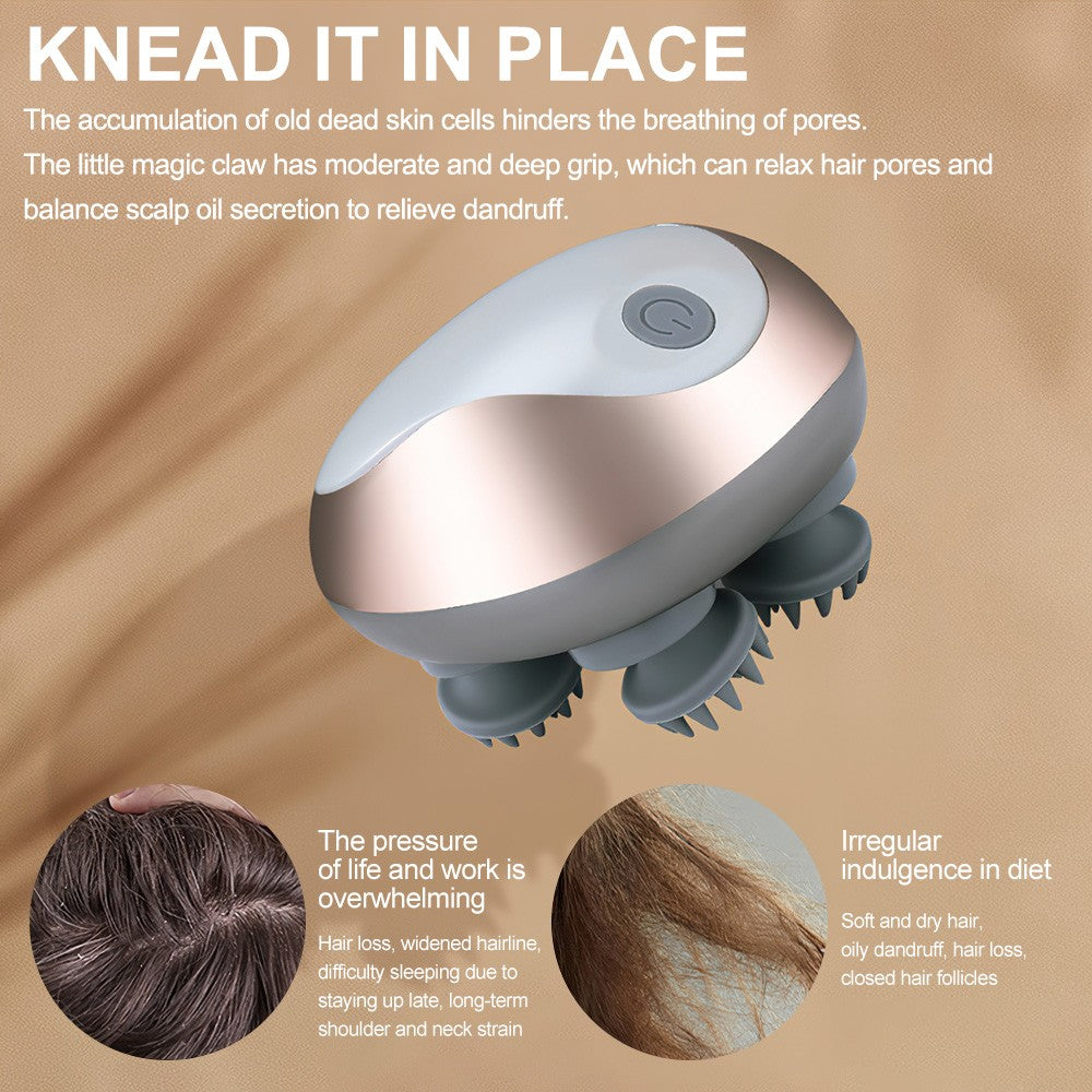 Electric Scalp Massager – Deep Kneading Relaxation | IPX7 Waterproof | 3 Massage Modes | Cordless Handheld Scalp & Body Massager