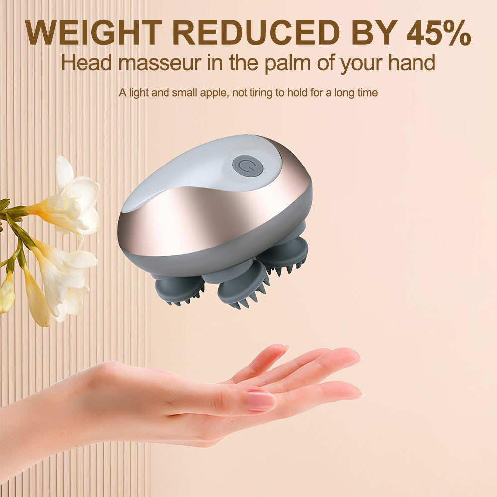 Electric Scalp Massager – Deep Kneading Relaxation | IPX7 Waterproof | 3 Massage Modes | Cordless Handheld Scalp & Body Massager